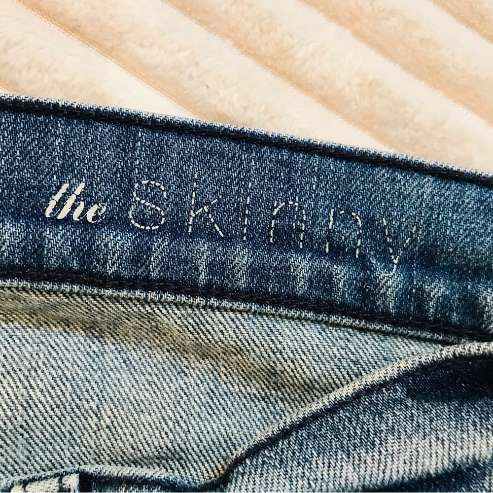 7Fam 7 For All Mankind Distressed Skinny Jeans Women’s size 30 10 medium - Picture 6 of 10